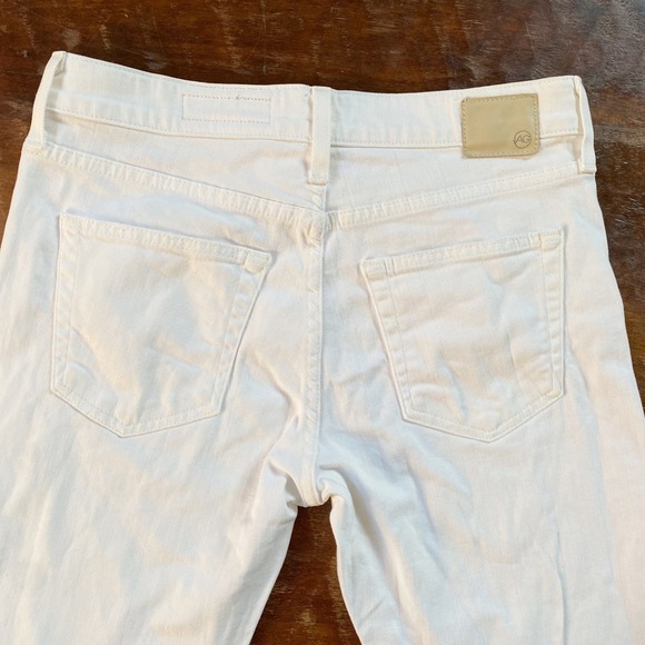 AG Adriano Goldschmied The Ex Boyfriend Slouchy Slim White Denim Jeans 27X28 EUC - Picture 6 of 12